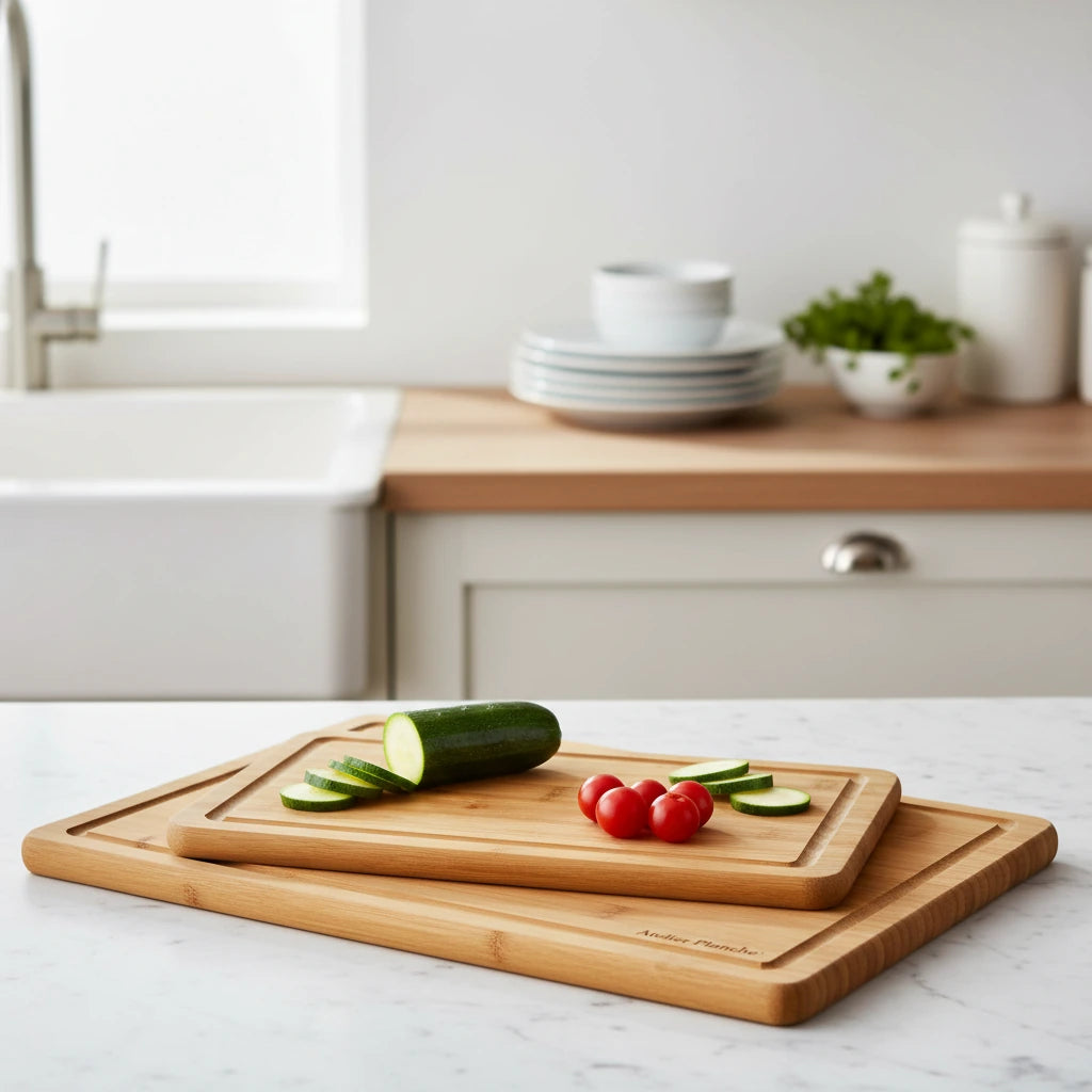 Le Duo Structurel - Set de 2 Planches à Découper en Bambou