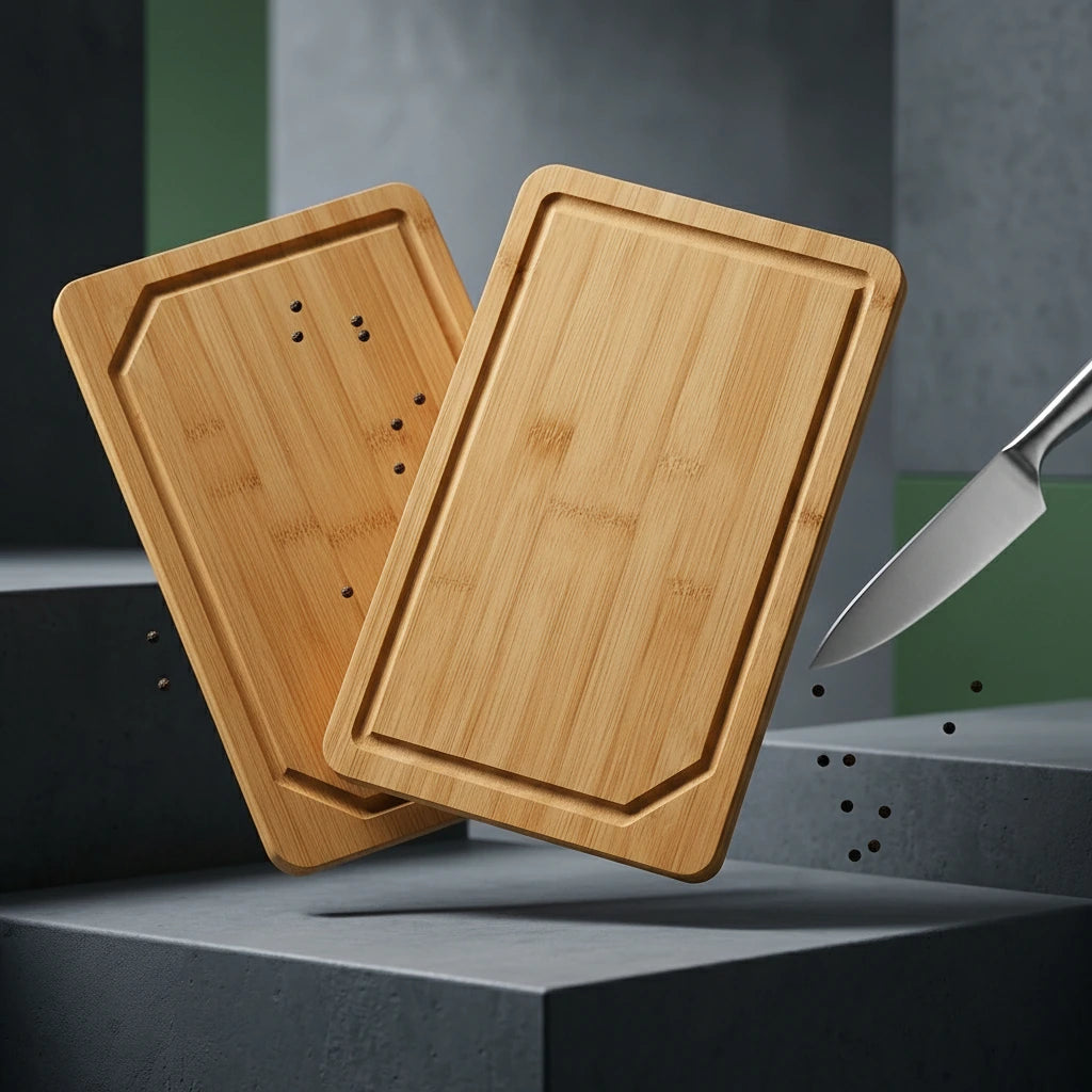 Le Duo Structurel - Set de 2 Planches à Découper en Bambou