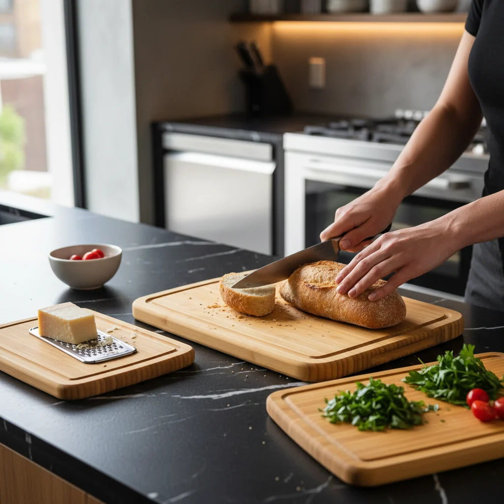 Le Triptyque Biophilique - Set de 3 Planches à Découper en Bambou