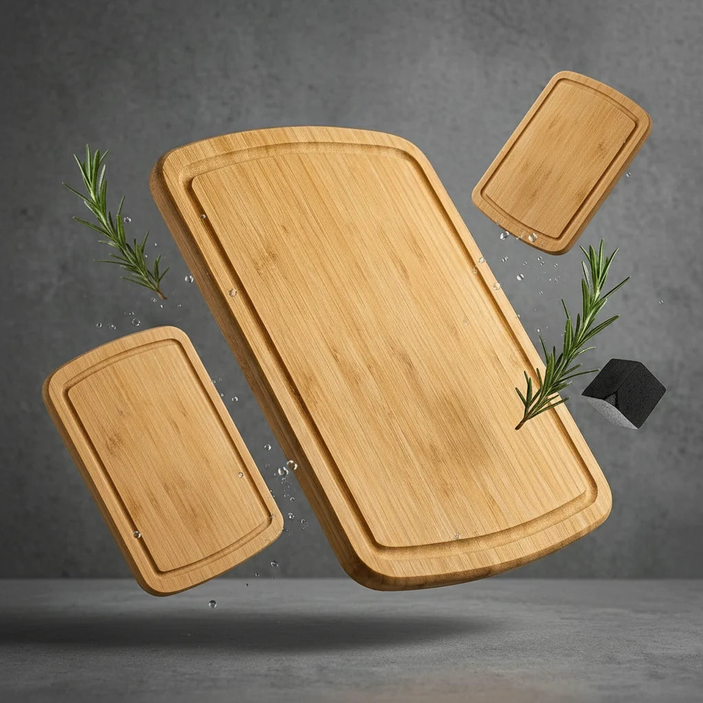 Le Triptyque Biophilique - Set de 3 Planches à Découper en Bambou