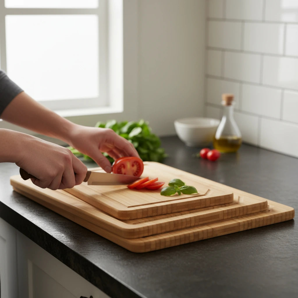 Le Triptyque de la Précision - Set de 3 Planches à Découper en Bambou