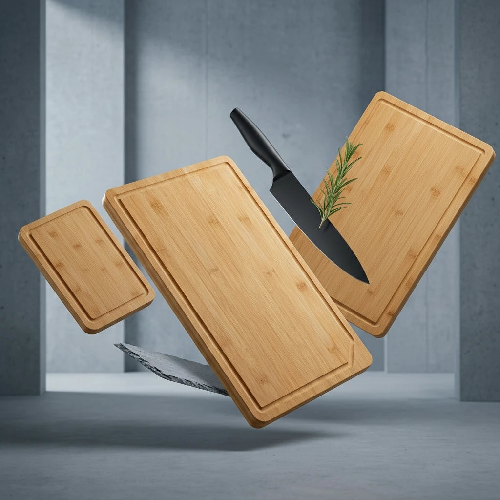 Le Triptyque de la Précision - Set de 3 Planches à Découper en Bambou