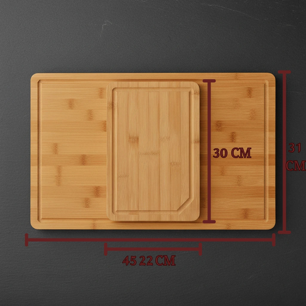 Le Duo Structurel - Set de 2 Planches à Découper en Bambou