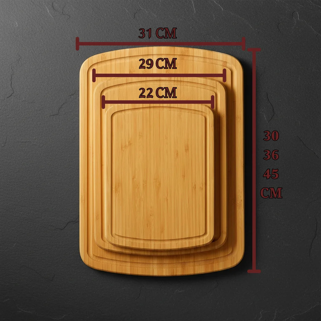Le Triptyque Biophilique - Set de 3 Planches à Découper en Bambou